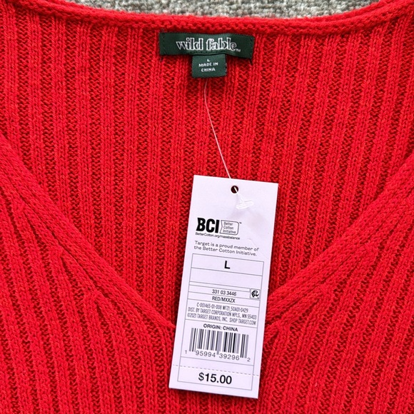 V-Neck Rib Knit Sweater - Picture 5 of 8